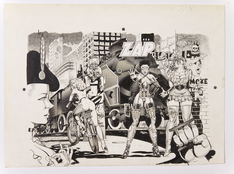 Spain Rodriguez Zap No. 12 Cover, 1989 Ink on paper 16 x 22 inches
